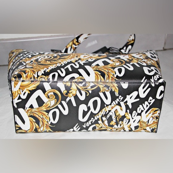 Versace Black and Gold Women's Tote Bag and Pouch - Picture 4 of 10